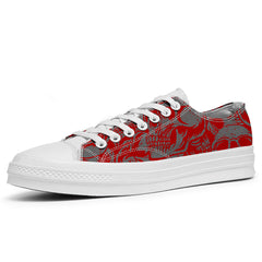 Highlight Your Fashion With Men's and Women's Low-Top Canvas Shoes Skeleton