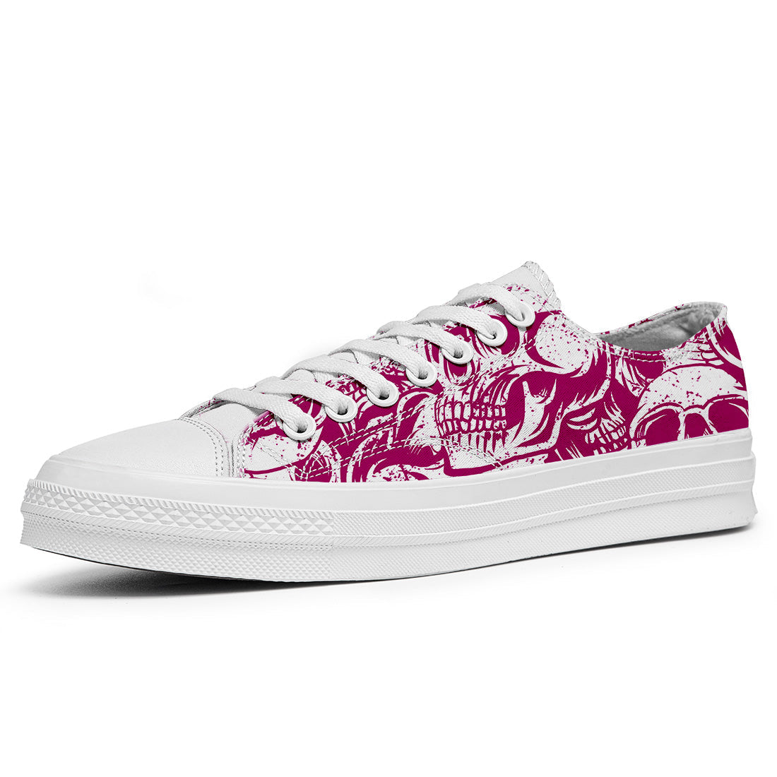 Highlight Your Fashion With Men's and Women's Low-Top Canvas Shoes Skeleton