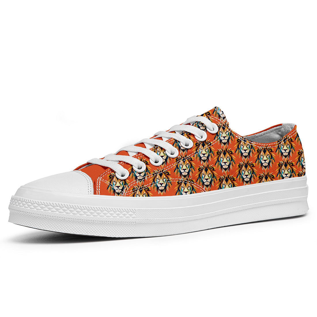 Highlight Your Fashion With Men's and Women's Low-Top Canvas Shoes Lion