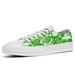 Highlight Your Fashion With Men's and Women's Low-Top Canvas Shoes Skeleton