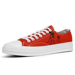 Highlight Your Fashion With Men's and Women's Low-Top Canvas Shoes Skeleton