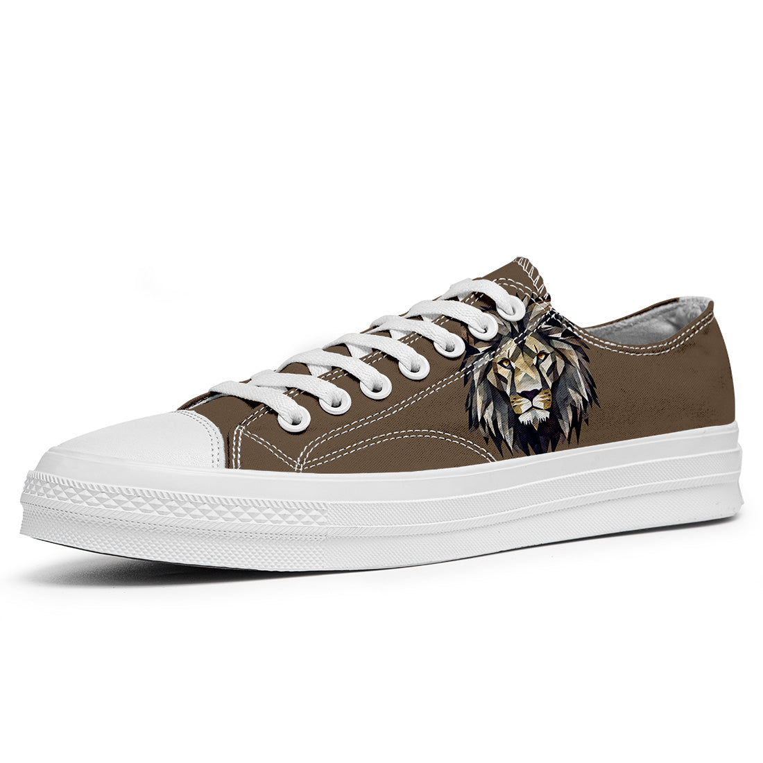 Highlight Your Fashion With Men's and Women's Low-Top Canvas Shoes Lion