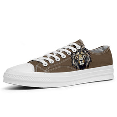 Highlight Your Fashion With Men's and Women's Low-Top Canvas Shoes Lion