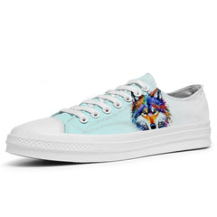Highlight Your Fashion With Men's and Women's Low-Top Canvas Shoes Wolf