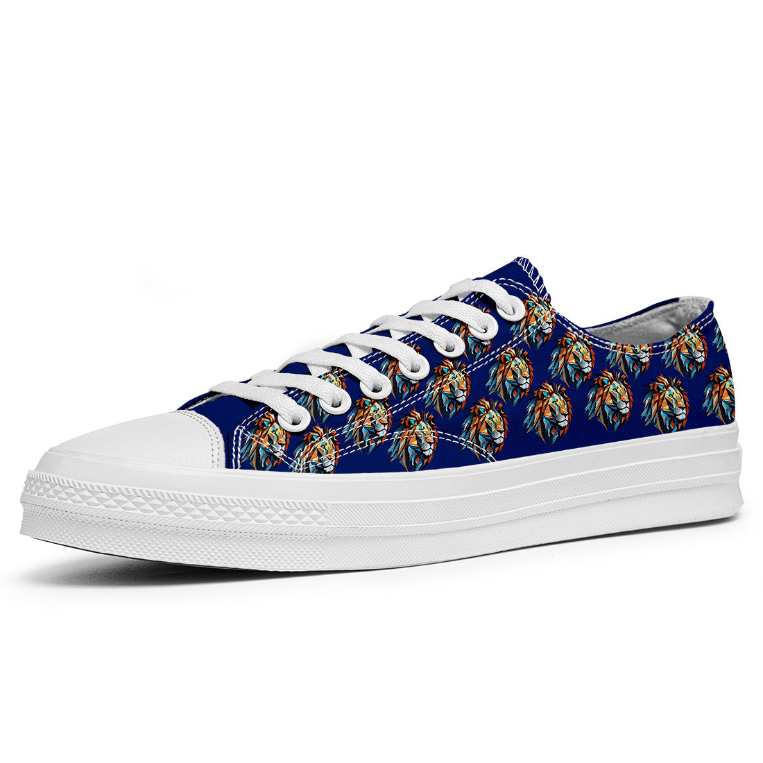 Highlight Your Fashion With Men's and Women's Low-Top Canvas Shoes Lion