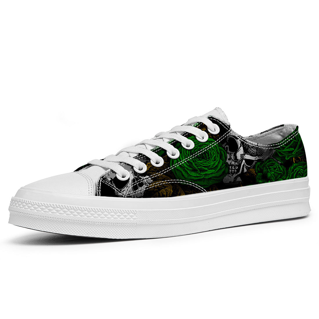 Highlight Your Fashion With Men's and Women's Low-Top Canvas Shoes Skeleton