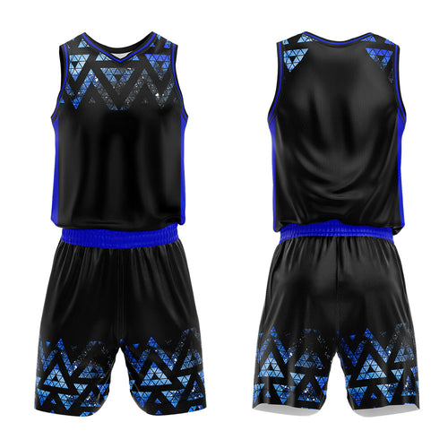 Custom Black Blue Starry Sky Basketball Jersey Uniform Suit Printed Your Logo Name Number