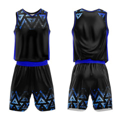 Custom Black Blue Starry Sky Basketball Jersey Uniform Suit Printed Your Logo Name Number