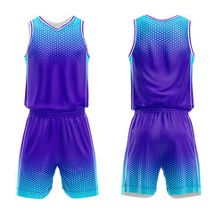 Custom Purple Light Blue Basketball Jersey Uniform Suit Printed Your Logo Name Number