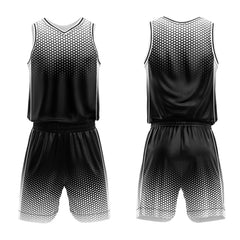 Custom Black White Basketball Jersey Uniform Suit Printed Your Logo Name Number