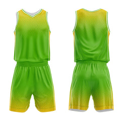 Custom Green Yellow Basketball Jersey Uniform Suit Printed Your Logo Name Number