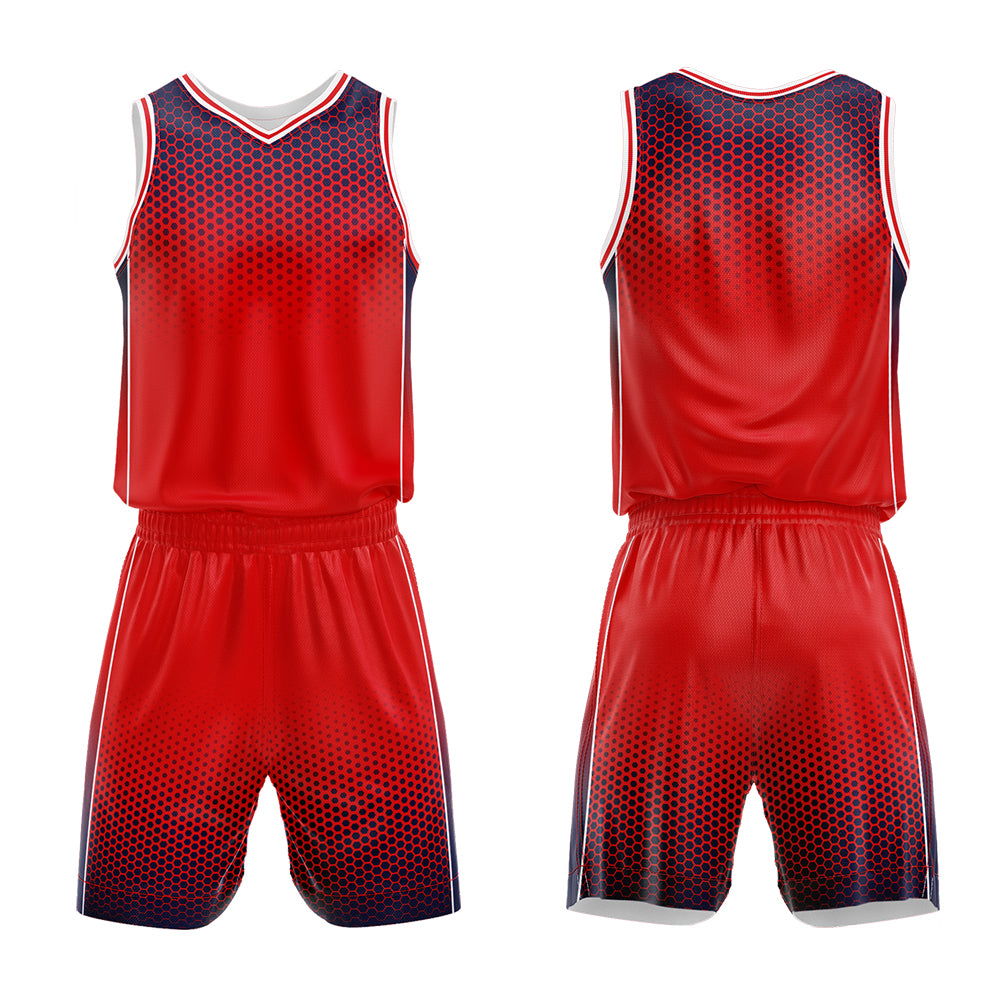 Custom Red Navy Basketball Jersey Uniform Suit Printed Your Logo Name Number