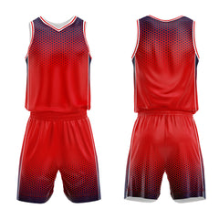 Custom Red Navy Basketball Jersey Uniform Suit Printed Your Logo Name Number