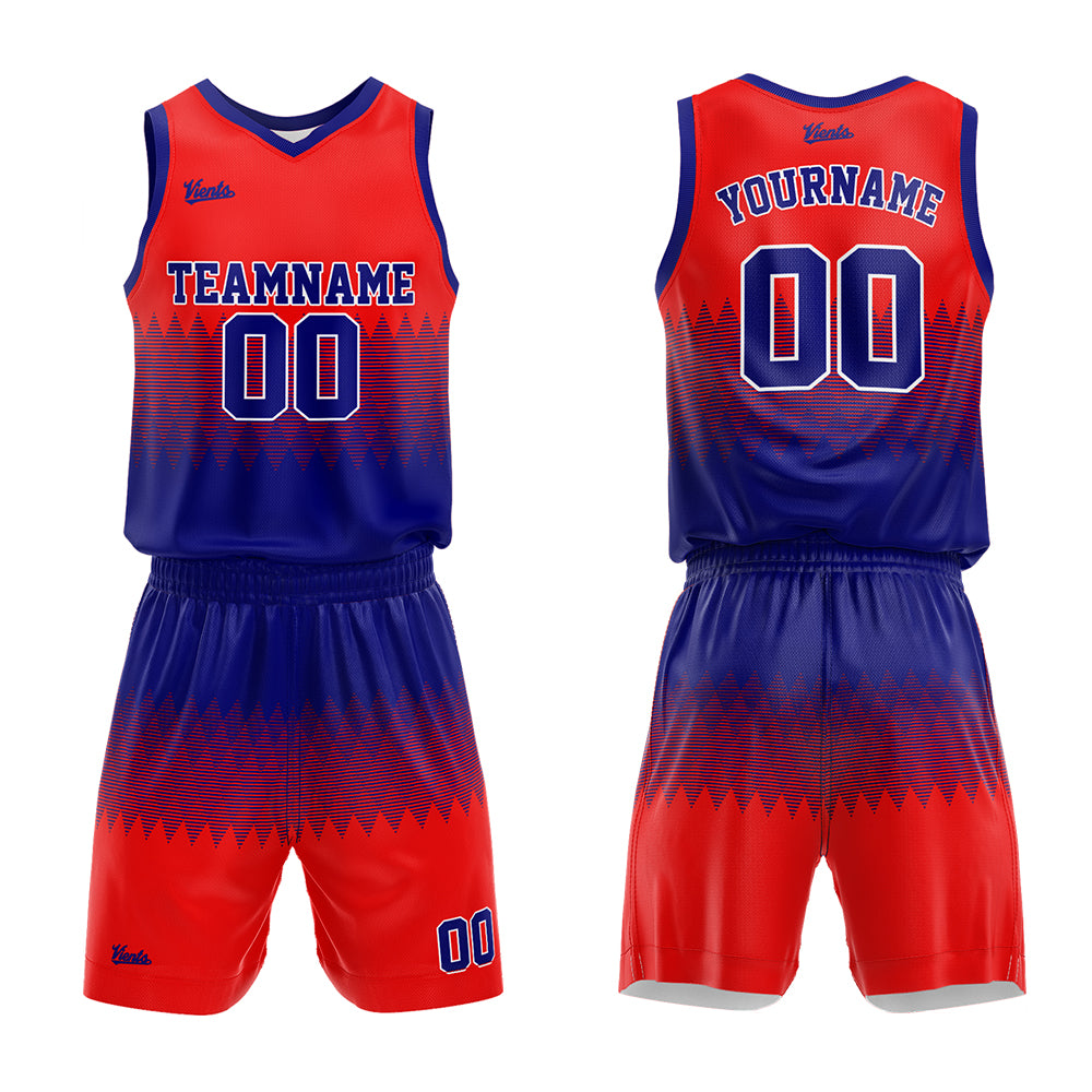 Custom Royal Red Basketball Jersey Uniform Suit Printed Your Logo Name Number