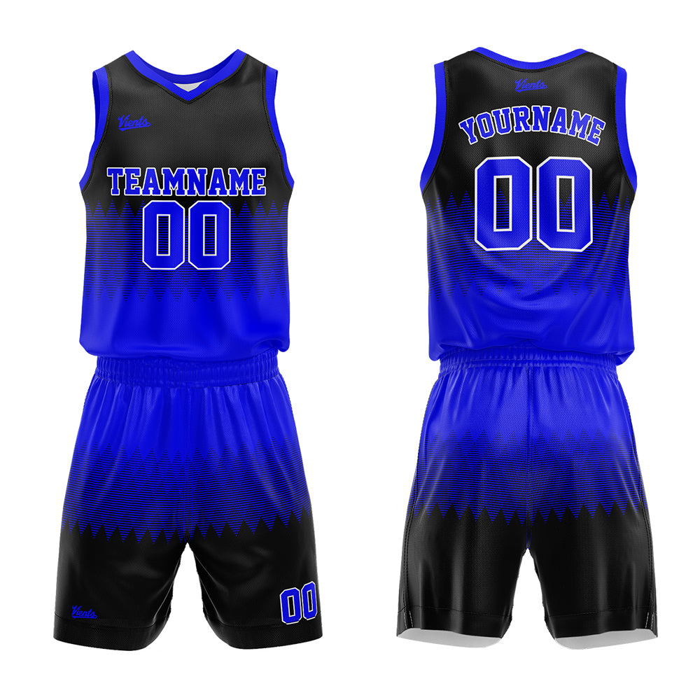 Custom Royal Black Basketball Jersey Uniform Suit Printed Your Logo Name Number