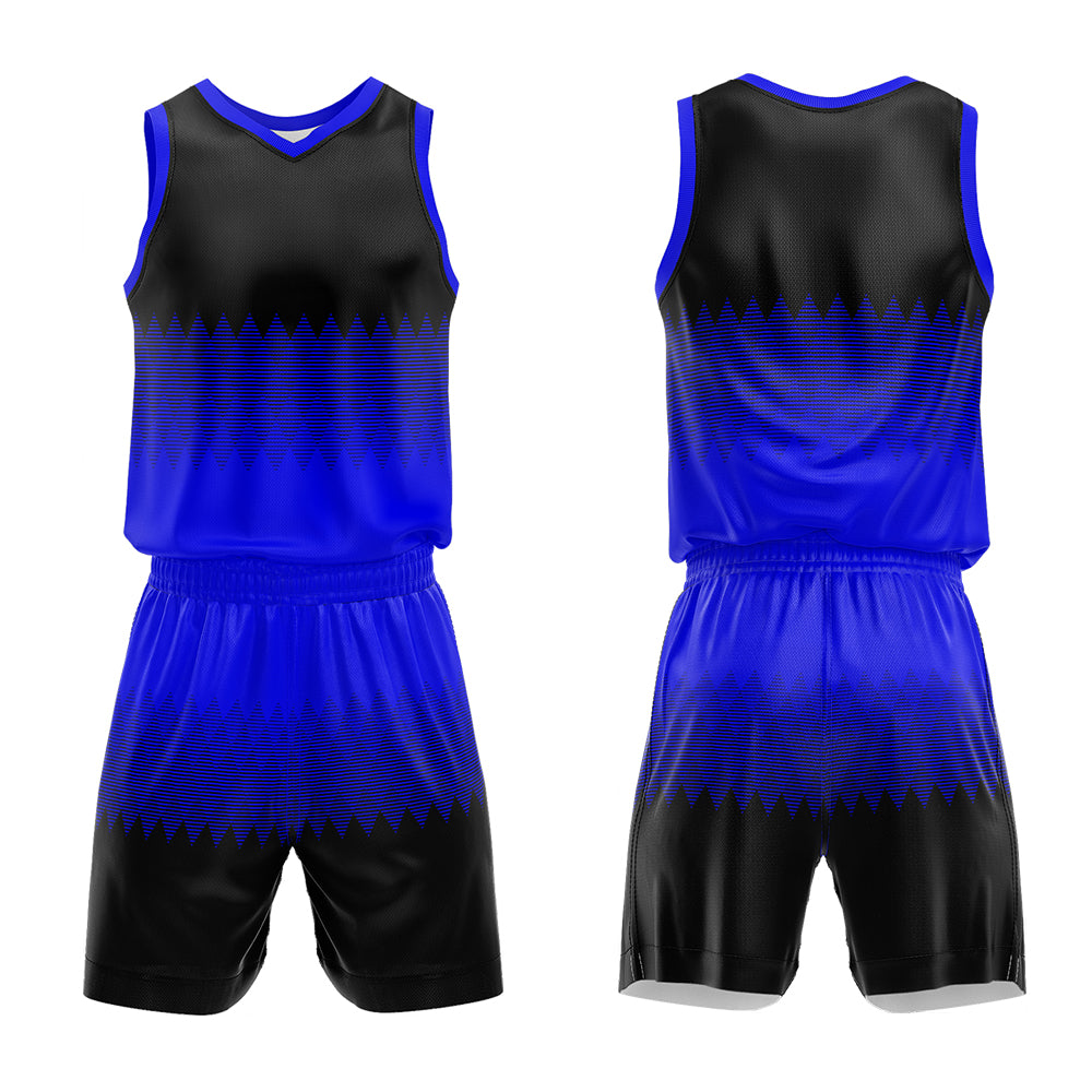 Custom Royal Black Basketball Jersey Uniform Suit Printed Your Logo Name Number