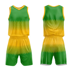 Custom Yellow Green Basketball Jersey Uniform Suit Printed Your Logo Name Number