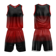 Custom Red Black Basketball Jersey Uniform Suit Printed Your Logo Name Number