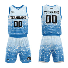Custom Blue Basketball Jersey Uniform Suit Printed Your Logo Name Number