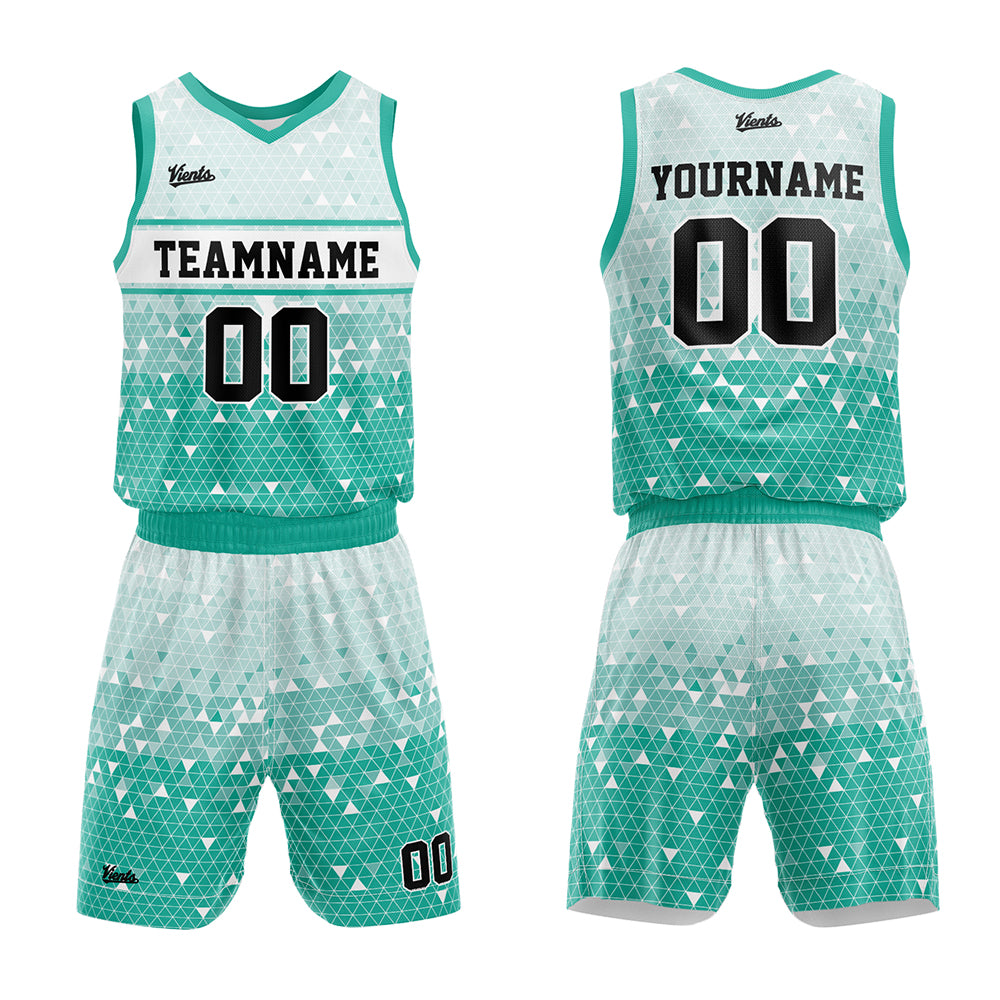 Custom Green Basketball Jersey Uniform Suit Printed Your Logo Name Number