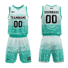 Custom Green Basketball Jersey Uniform Suit Printed Your Logo Name Number