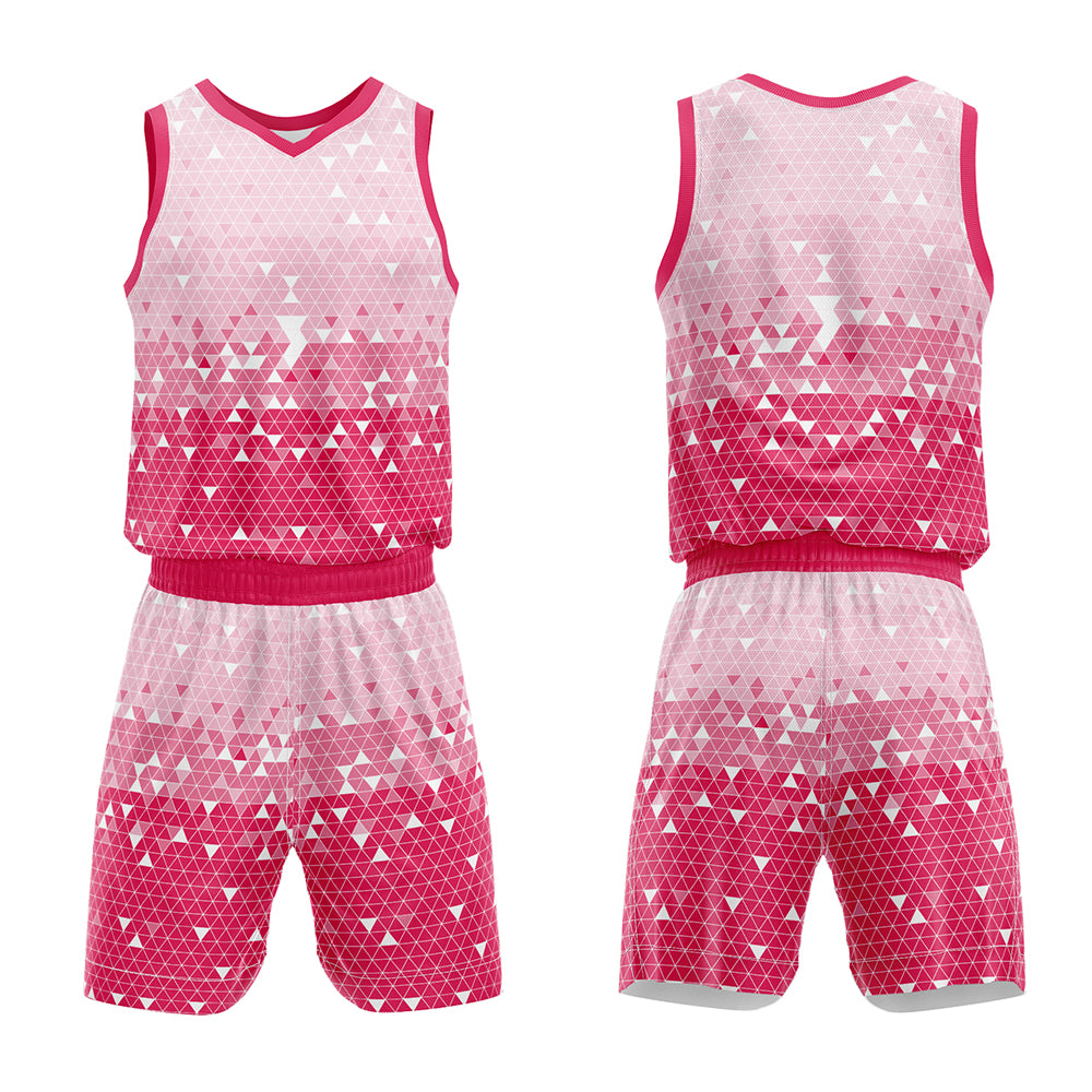 Custom Pink Basketball Jersey Uniform Suit Printed Your Logo Name Number