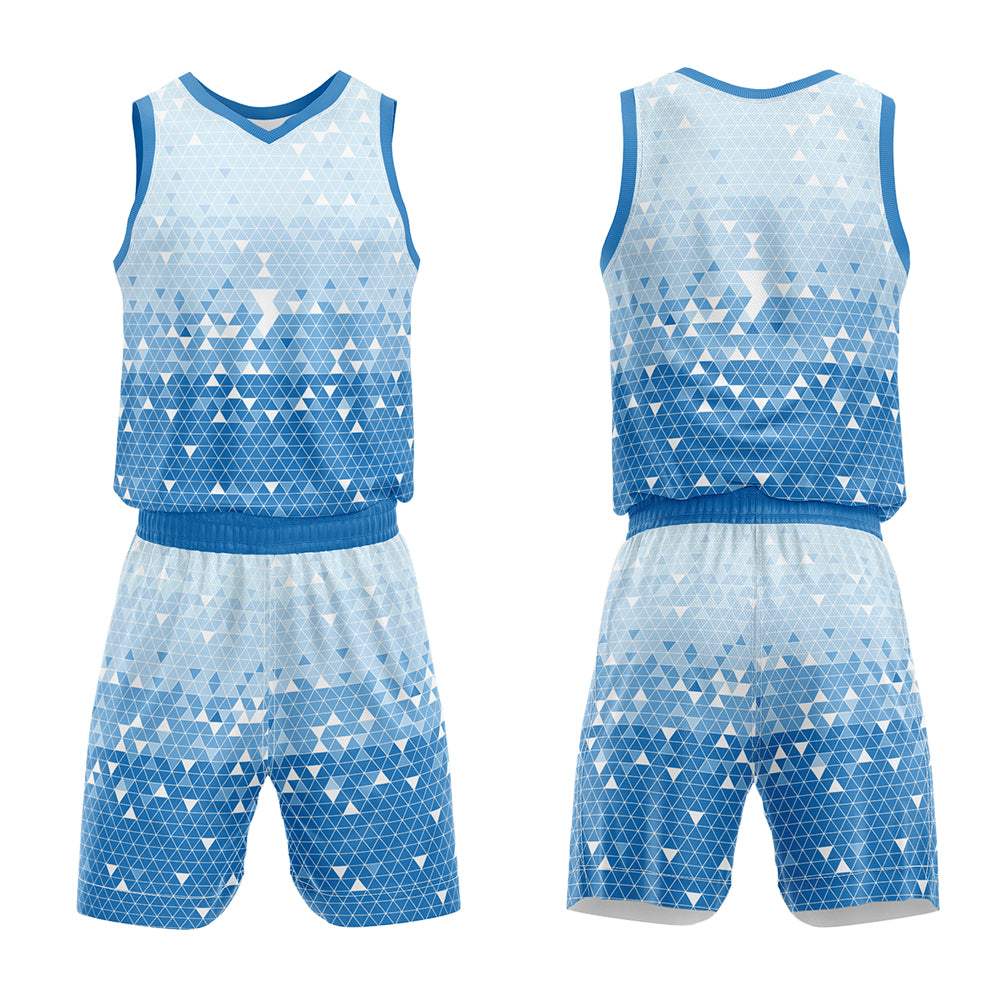Custom Blue Basketball Jersey Uniform Suit Printed Your Logo Name Number