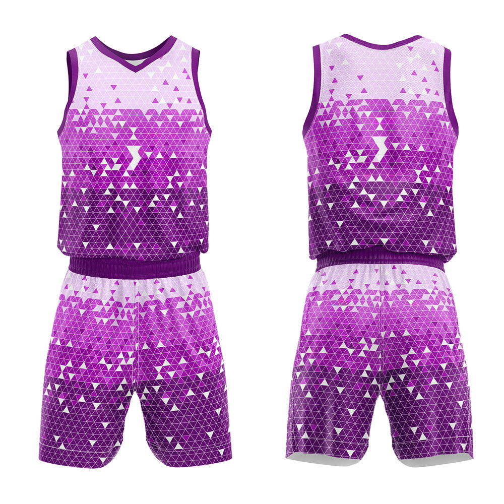 Custom Purple Basketball Jersey Uniform Suit Printed Your Logo Name Number
