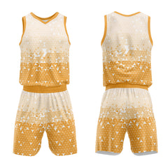 Custom Yellow Basketball Jersey Uniform Suit Printed Your Logo Name Number