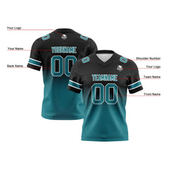 Custom Gradient Football Jerseys Personalized Name Number Logo for Adults Kids & Teams