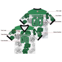 Custom Football Jersey Shirt Personalized Stitched Printed Team Name Number Green
