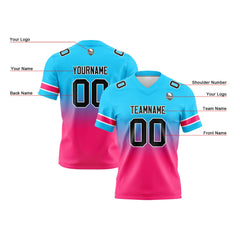 Custom Gradient Football Jerseys Personalized Name Number Logo for Adults Kids & Teams