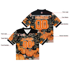 Custom Football Jersey Shirt Personalized Stitched Printed Team Name Number Black
