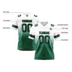 Custom Gradient Football Jerseys Personalized Name Number Logo for Adults Kids & Teams