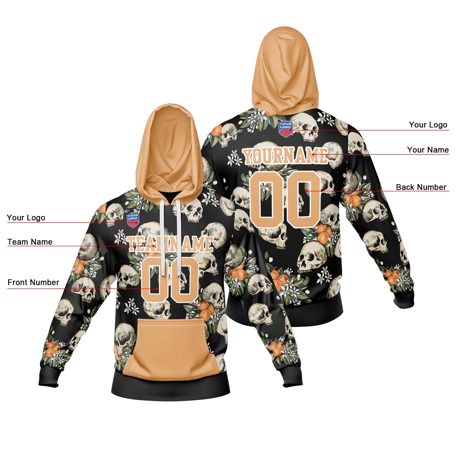 Custom Gradient Hoodie For Man Woman Girl Boy Print Your Logo Name Number