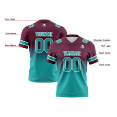 Custom Gradient Football Jerseys Personalized Name Number Logo for Adults Kids & Teams