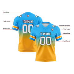Custom Gradient Football Jerseys Personalized Name Number Logo for Adults Kids & Teams