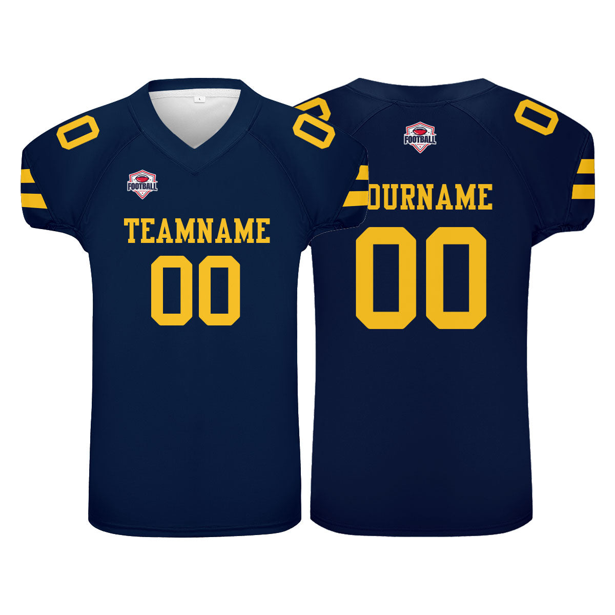 Custom Football Jersey Shirt Personalized Printed Team Name Number