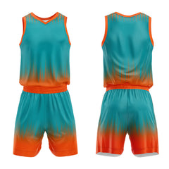 Custom Teal Orange Basketball Jersey Uniform Suit Printed Your Logo Name Number