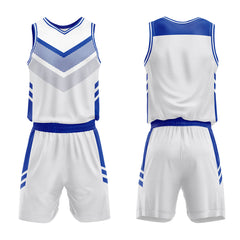 Custom White Blue Basketball Jersey Uniform Suit Printed Your Logo Name Number