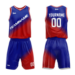Custom Royal Red Basketball Jersey Uniform Suit Printed Your Logo Name Number
