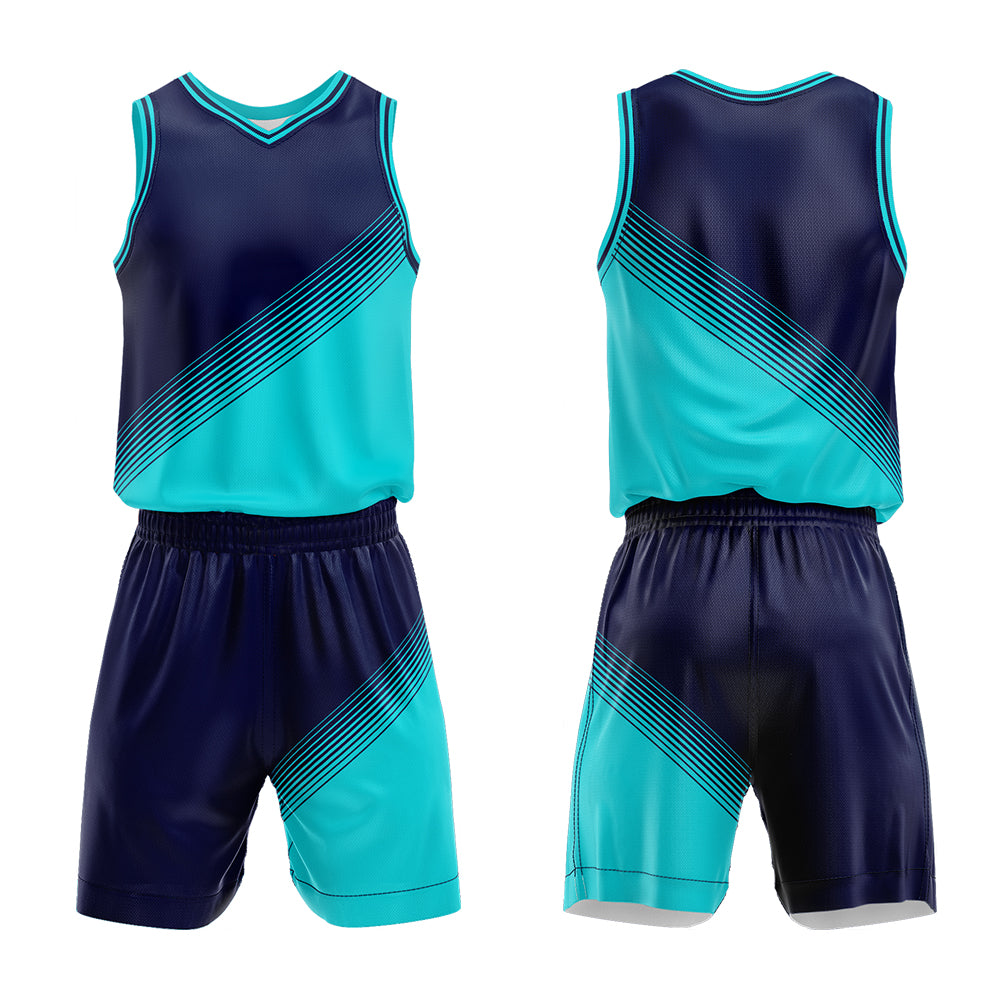 Custom Navy Teal Royal Basketball Jersey Uniform Suit Printed Your Logo Name Number