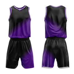 Custom Black Purple Basketball Jersey Uniform Suit Printed Your Logo Name Number