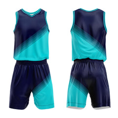 Custom Navy Teal Royal Basketball Jersey Uniform Suit Printed Your Logo Name Number