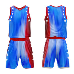 Custom Rainbow Blue Red Basketball Jersey Uniform Suit Printed Your Logo Name Number
