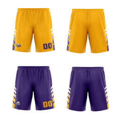 Custom Orange Purple White Reversible Basketball Suit for Adults and Kids Personalized Jersey