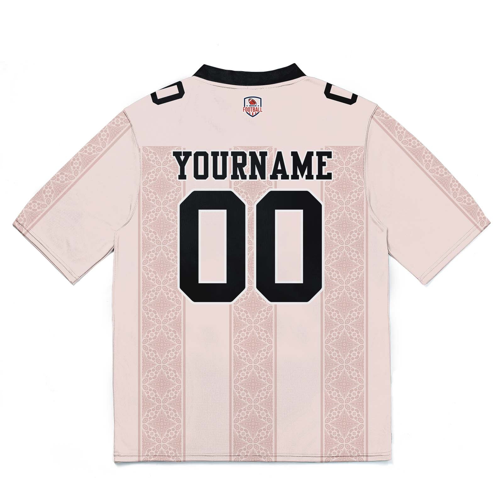 Custom Football Jersey Shirt Personalized Stitched Printed Team Name Number Stripe-Light Pink
