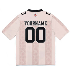 Custom Football Jersey Shirt Personalized Stitched Printed Team Name Number Stripe-Light Pink