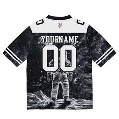 Custom Football Jersey Shirt Personalized Stitched Printed Team Name Number Black&White