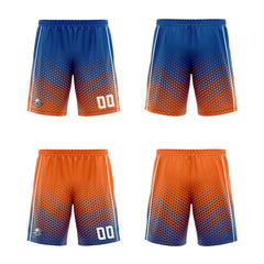 Custom Blue Orange White Reversible Basketball Suit for Adults and Kids Personalized Jersey